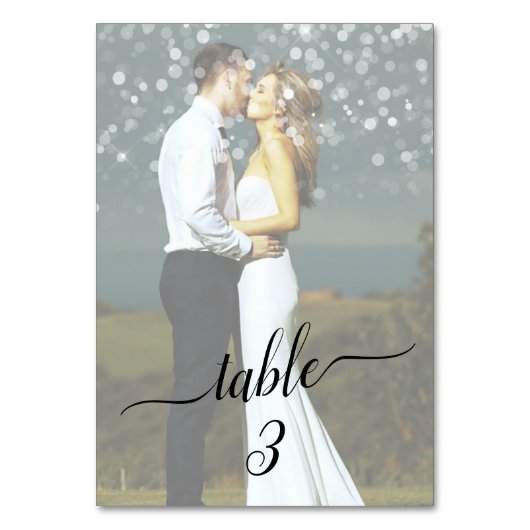 Table Numéro de tableau Bokeh Fab Faded Couple Mariage p (Par défaut)