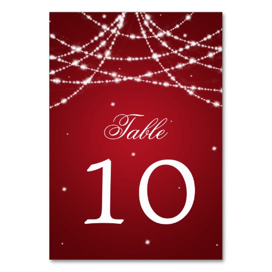 Table Numéro de tableau Chaîne d'étincelle rouge (Par défaut)