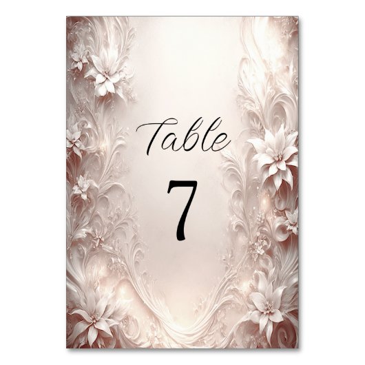 Table Numéro de tableau de floraison d'ivoire blanc (Par défaut)