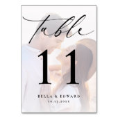 Table Numéro de tableau de la réception de mariage (Dos)