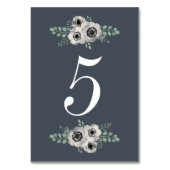 Table Numéro de tableau de l'anémone et de l'eucalyptus (Dos)