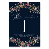 Table Numéro de tableau des Fleurs sauvages de la Marine (Par défaut)