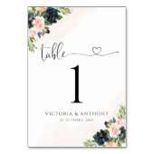 Table Numéro de tableau des Mariages Floraux Marine & Bl (Par défaut)