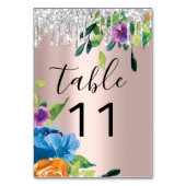 Table Numéro de tableau Driver Marine Rose Mariage (Dos)