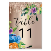 Table Numéro de tableau Drives Florals Rose Mariage de l (Par défaut)