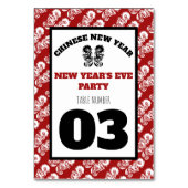 Table Numéro de tableau du dragon oriental du Nouvel An (Dos)