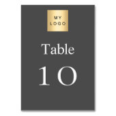 Table Numéro de tableau du logo blanc gris de l'entrepri (Par défaut)