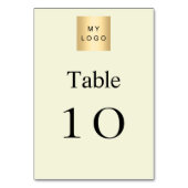 Table Numéro de tableau du logo de l'entreprise beige bl (Par défaut)