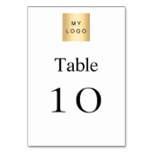 Table Numéro de tableau du logo de l'entreprise noir (Dos)