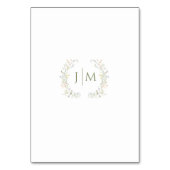 Table Numéro de tableau du Mariage Fleur sauvage de fleu (Dos)