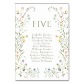 Table Numéro de tableau du Mariage Fleur sauvage de fleu (Par défaut)