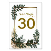 Table Numéro de tableau Effet Eucalyptus et Gold (Dos)