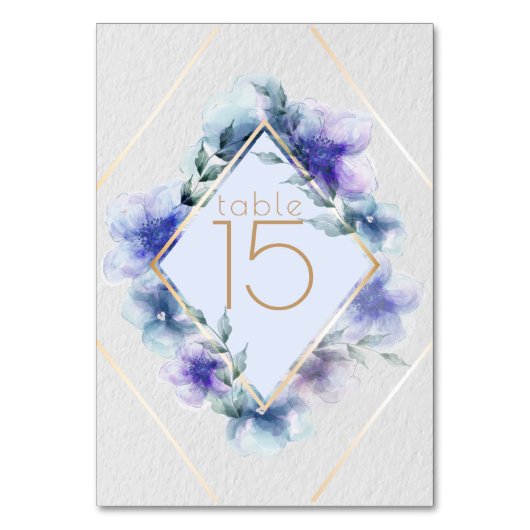 Table Numéro de tableau Fleur d'aquarelle translucide vi (Par défaut)