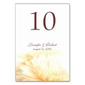 Table Numéro de tableau Floral d'or (Dos)