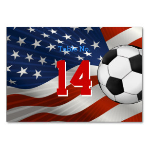 Table Numéro de tableau Football Drapeau américain