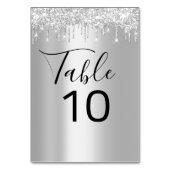 Table Numéro de tableau Lecteurs d'argent gris noir Gris (Dos)