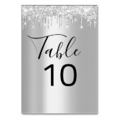 Table Numéro de tableau Lecteurs d'argent gris noir Gris (Par défaut)