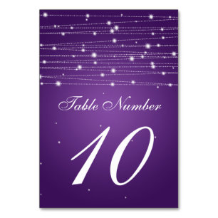 Table Numéro de tableau Lignes étincelantes pourpre