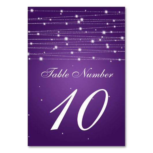 Table Numéro de tableau Lignes étincelantes pourpre (Par défaut)
