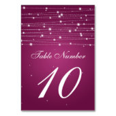 Table Numéro de tableau Lignes étincelantes rose (Dos)