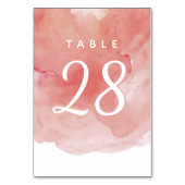 Table Numéro de tableau mariage dans l'aquarelle coralli (Par défaut)
