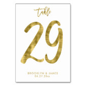 Table Numéro de tableau mariage Effet d'huile d'or Numér (Dos)