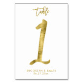 Table Numéro de tableau mariage Effet d'huile d'or Numér (Dos)