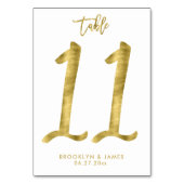 Table Numéro de tableau mariage Effet d'huile d'or Numér (Dos)