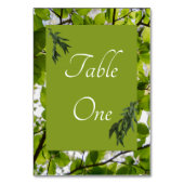 Table Numéro de tableau Mariage Feuille vert (Dos)