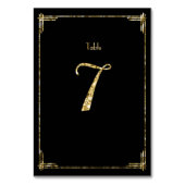 Table Numéro de tableau mariage Gold Foil Art Déco 7 (Dos)