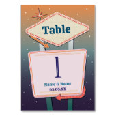 Table Numéro de tableau Mariage Las Vegas Casino (Dos)