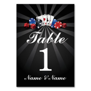 Table Numéro de tableau Mariage Las Vegas Casino