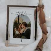 Table Numéro de tableau Mariage photo de script moderne