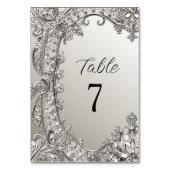 Table Numéro de tableau moderne orné d'argent (Par défaut)