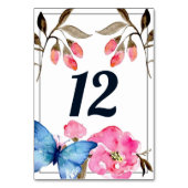 Table Numéro de tableau - Papillon floral (Dos)