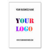 Table Numéro de tableau promotionnel du logo personnalis (Dos)