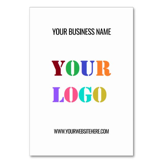 Table Numéro de tableau promotionnel du logo personnalis (Par défaut)