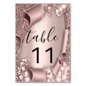 Table Numéro de tableau Rose Glam Parties scintillant Ma (Dos)