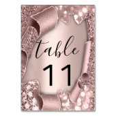 Table Numéro de tableau Rose Glam Parties scintillant Ma (Par défaut)