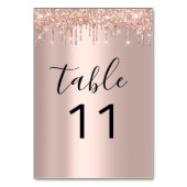 Table Numéro de tableau Rose Gold Parties scintillant Ma (Par défaut)