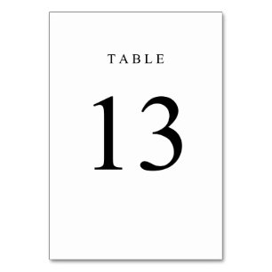 Table Numéro de tableau simple - 13