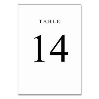 Table Numéro de tableau simple - 14