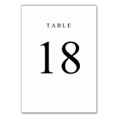 Table Numéro de tableau simple - 18 (Par défaut)