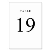 Table Numéro de tableau simple - 19 (Par défaut)