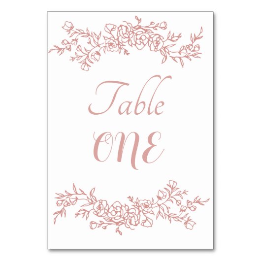 Table Numéro de tableau Simple Minimaliste (Par défaut)
