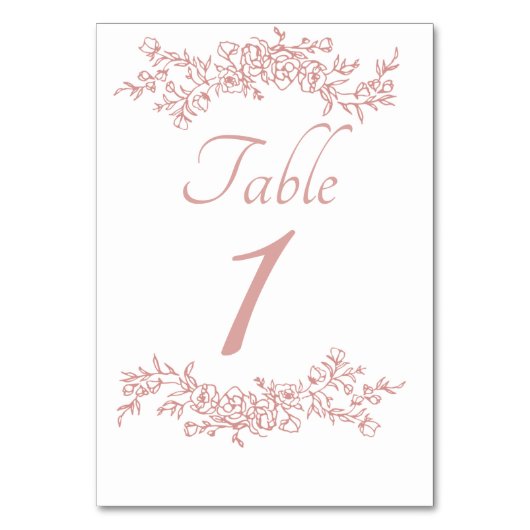 Table Numéro de tableau Simple Minimaliste (Par défaut)