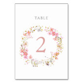 Table numéro du tableau de conception de la couronne flo (Dos)