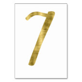 Table Numéros De Tableau Avec Effet D'Huile D'Or Numéro  (Dos)