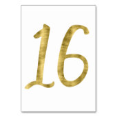 Table Numéros De Tableau Avec Effet D'Huile D'Or Numéro  (Dos)