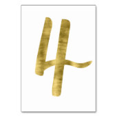 Table Numéros De Tableau Avec Effet D'Huile D'Or Numéro  (Dos)